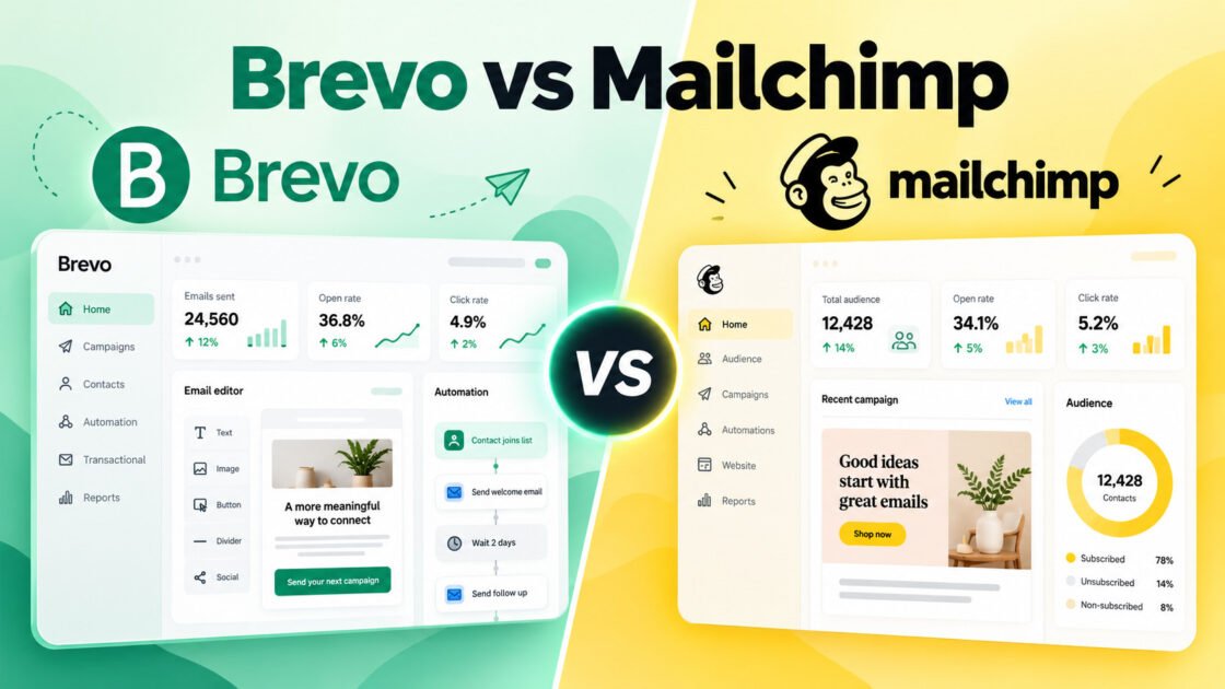 Brevo vs Mailchimp Dashboard Comparison