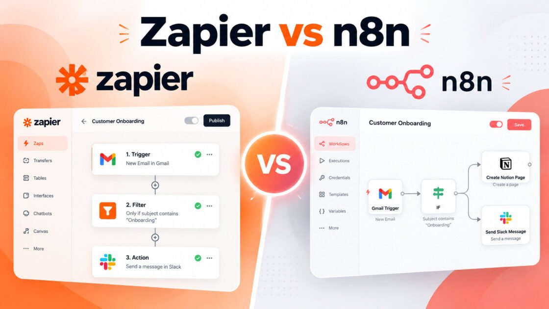Zapier vs n8n Workflow Comparison