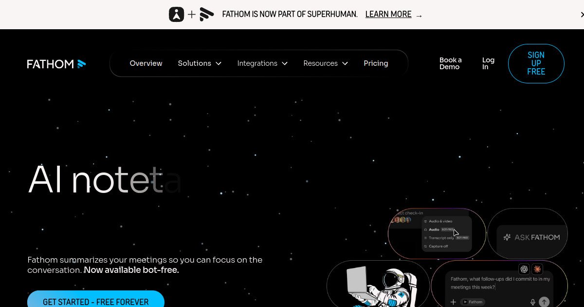 Fathom official website screenshot