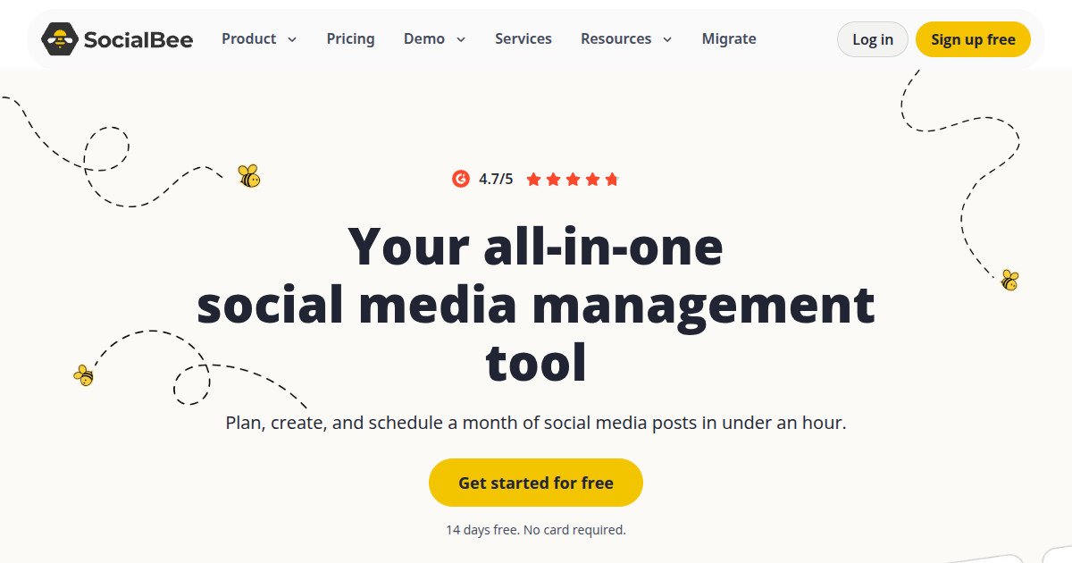 SocialBee official website screenshot