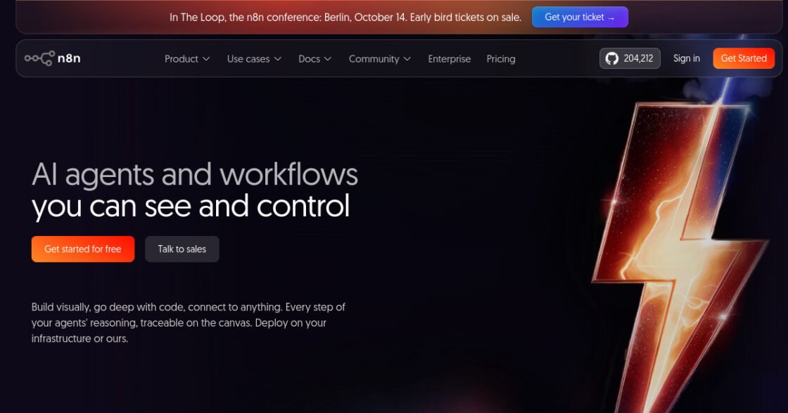 n8n official website screenshot