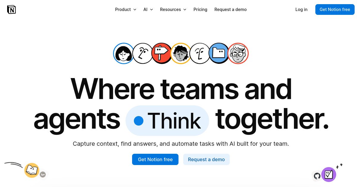 Notion official website screenshot