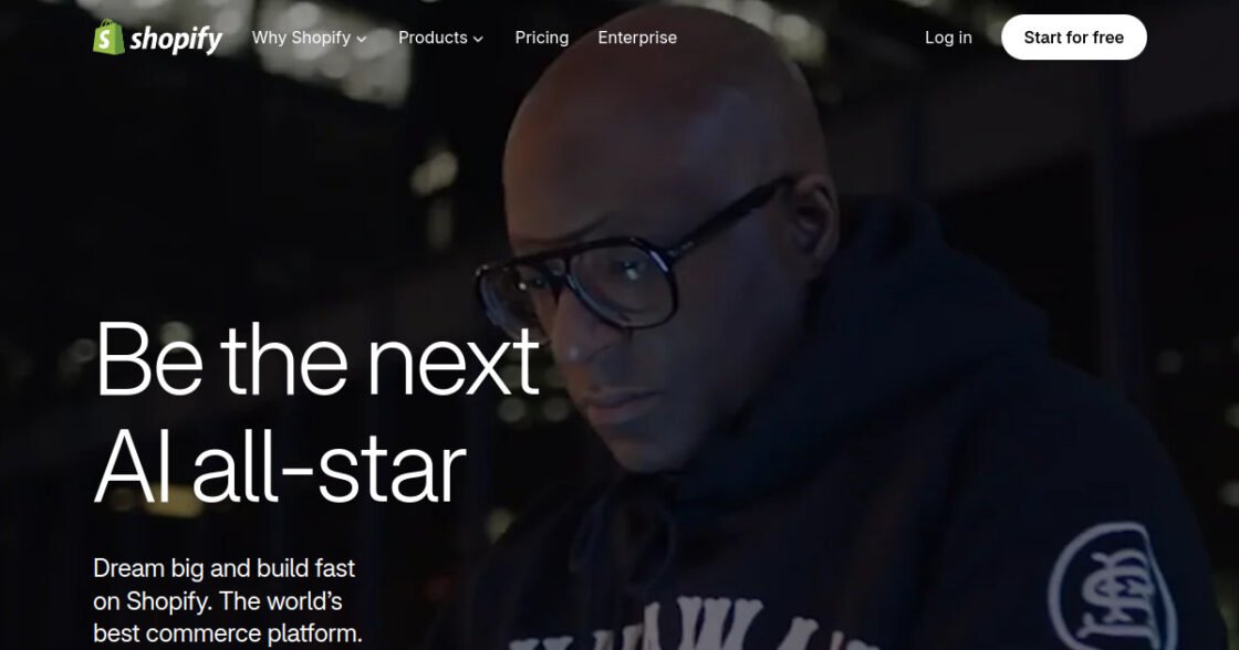 Shopify official website screenshot