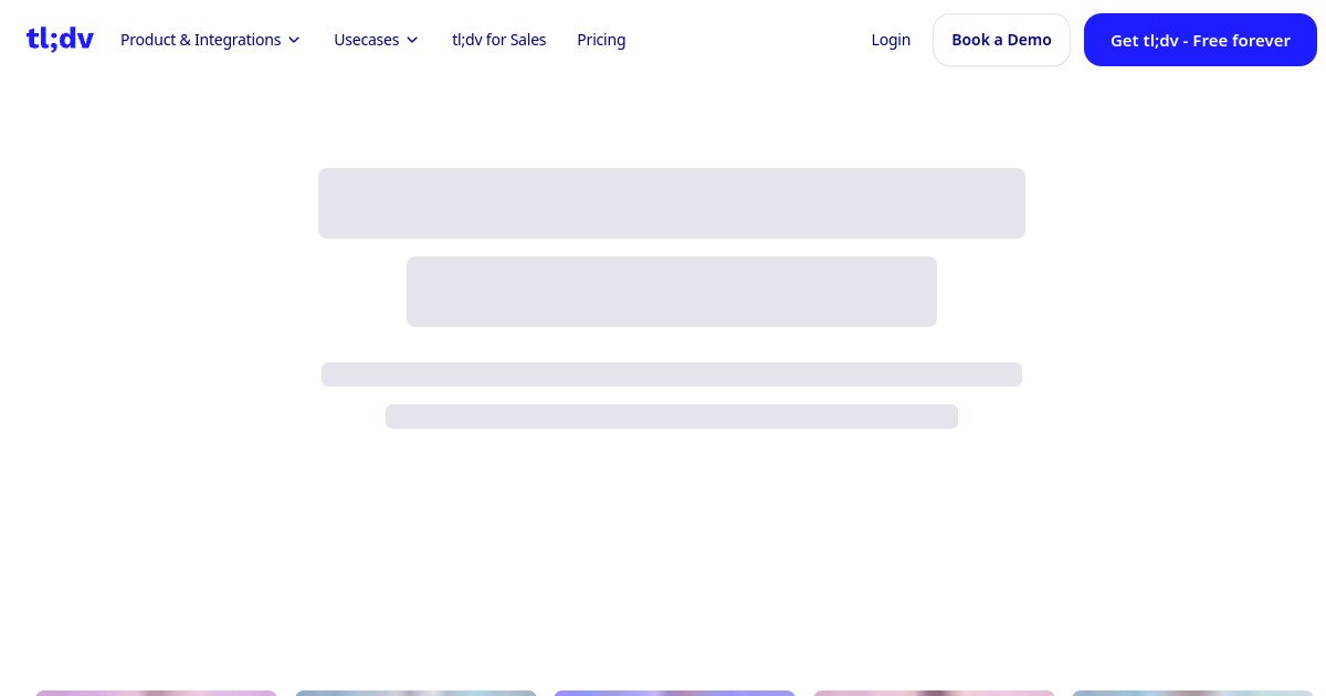 tl;dv official website screenshot