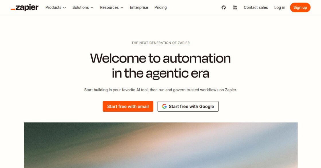Zapier official website screenshot